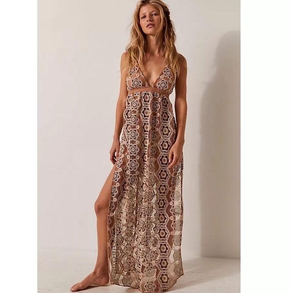Free People Saltwater Happy Beach Slip Dress